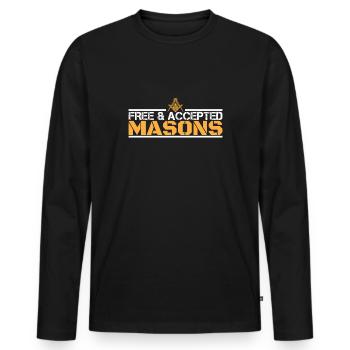 Conspiracy theories Conspiracy theorists - Men's Premium Organic Long Sleeve Shirt - black - Front - Nico (187cm)