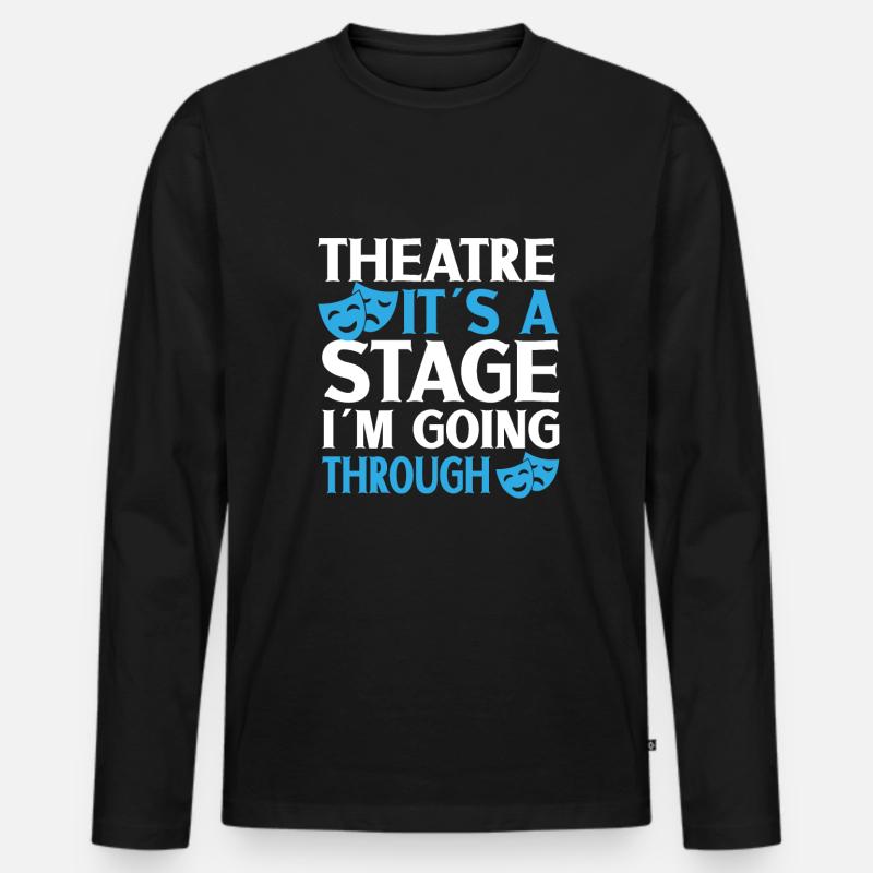 Theaterlehrer Schauspiellehrer - Männer Premium Bio Langarmshirt - Schwarz