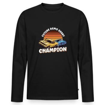 Demo Derby Demolition Derby Demolition Derby - Men's Premium Organic Long Sleeve Shirt - black - Front - Nico (187cm)
