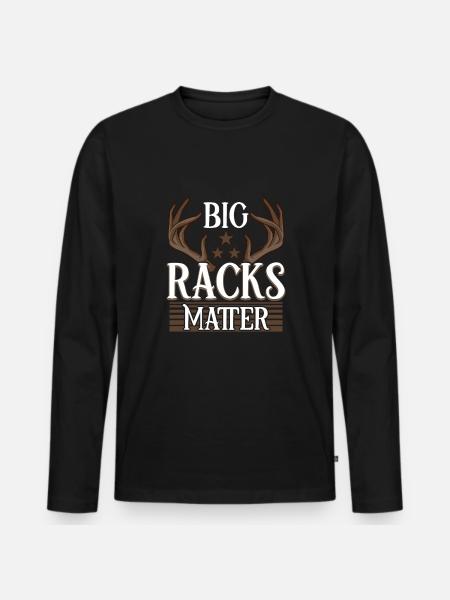 Hirschjagd Hirschjäger Jagdsaison Bockjagd - Männer Premium Bio Langarmshirt - Schwarz