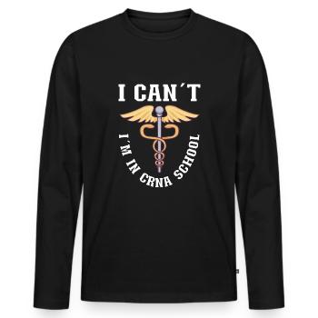 Nurse Nursing Clinic Paramedic - Men's Premium Organic Long Sleeve Shirt - black - Front - Nico (187cm)