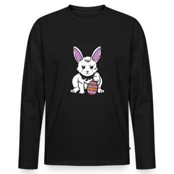 Lapin gothique Lapin gothique Gothique Pâques Emo Goth - T-shirt manches longues Premium bio Homme - noir - Devant - Nico (187cm)
