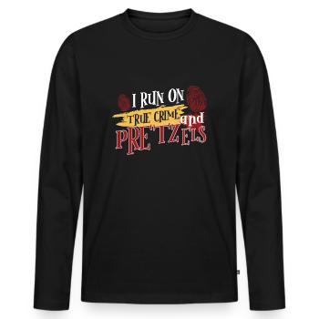 True Crime Murder Spy Crime Intérêt Idée cadeau - T-shirt manches longues Premium bio Homme - noir - Devant - Nico (187cm)