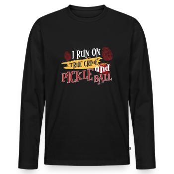 True Crime Murder Spy Crime Intérêt Idée cadeau - T-shirt manches longues Premium bio Homme - noir - Devant - Nico (187cm)