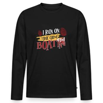 True Crime Murder Spy Crime Intérêt Idée cadeau - T-shirt manches longues Premium bio Homme - noir - Devant - Nico (187cm)