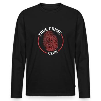 True Crime Murder Spy Crime Intérêt Idée cadeau - T-shirt manches longues Premium bio Homme - noir - Devant - Nico (187cm)