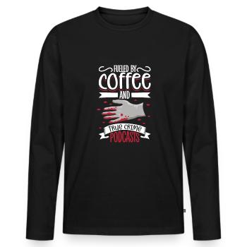 True Crime Murder Spy Crime Intérêt Idée cadeau - T-shirt manches longues Premium bio Homme - noir - Devant - Nico (187cm)