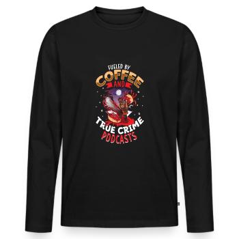 True Crime Murder Spy Crime Intérêt Idée cadeau - T-shirt manches longues Premium bio Homme - noir - Devant - Nico (187cm)
