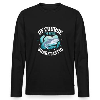 Shark Ocean Predator Plongée sous-marine - T-shirt manches longues Premium bio Homme - noir - Devant - Nico (187cm)
