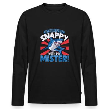 Shark Ocean Predator Plongée sous-marine - T-shirt manches longues Premium bio Homme - noir - Devant - Nico (187cm)