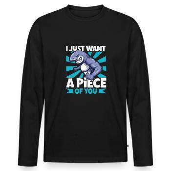 Shark Ocean Predator Plongée sous-marine - T-shirt manches longues Premium bio Homme - noir - Devant - Nico (187cm)