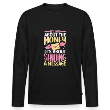 Commis des postes Postlady Postman Post Office - T-shirt manches longues Premium bio Homme - noir - Devant - Nico (187cm)
