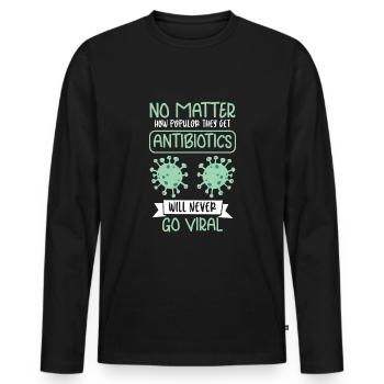 Funny pharmacist-pharmacy-technician-pharmacy pharmacy - Men's Premium Organic Long Sleeve Shirt - black - Front - Nico (187cm)