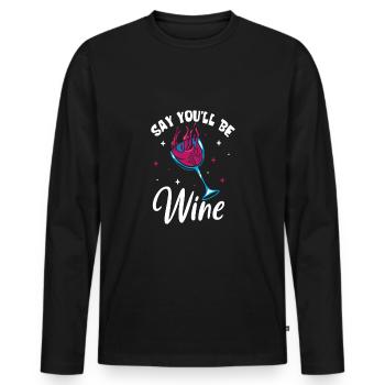 Wine making Wine Maker Wine Lover Wine Fan - Männer Premium Bio Langarmshirt - Schwarz - Vorne - Nico (187cm)