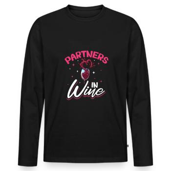 Vinification Vigneron Amateur de vin Amateur de vin - T-shirt manches longues Premium bio Homme - noir - Devant - Nico (187cm)