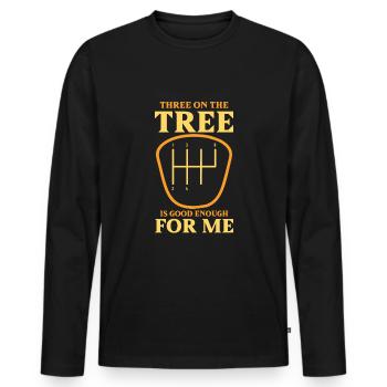 Cars With 6-speed gear knob car enthusiasts - Men's Premium Organic Long Sleeve Shirt - black - Front - Nico (187cm)