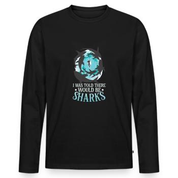 Shark Ocean Predator Plongée sous-marine - T-shirt manches longues Premium bio Homme - noir - Devant - Nico (187cm)