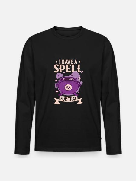 Witch Occult Gothic Dark Satanic Unholy - Men's Premium Organic Long Sleeve Shirt - black