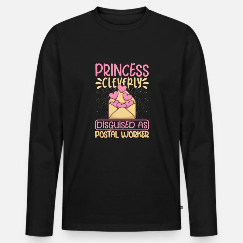 Postangestellte Postdame Postbote Post - Männer Premium Bio Langarmshirt - Schwarz