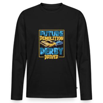 Demo Derby Demolition Derby Demolition Derby - Men's Premium Organic Long Sleeve Shirt - black - Front - Nico (187cm)