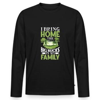 Deer Hunting Deer Hunters Hunting Season Buck Hunting - Men's Premium Organic Long Sleeve Shirt - black - Front - Nico (187cm)