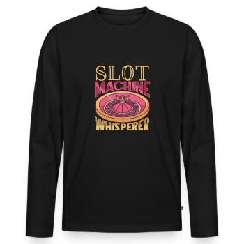 Poker Casino Joueur de Poker Jeu Roulette Cadeau - T-shirt manches longues Premium bio Homme - noir - Devant - Nico (187cm)