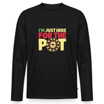 Poker Casino Joueur de poker Jeu de roulette - T-shirt manches longues Premium bio Homme - noir - Devant - Nico (187cm)