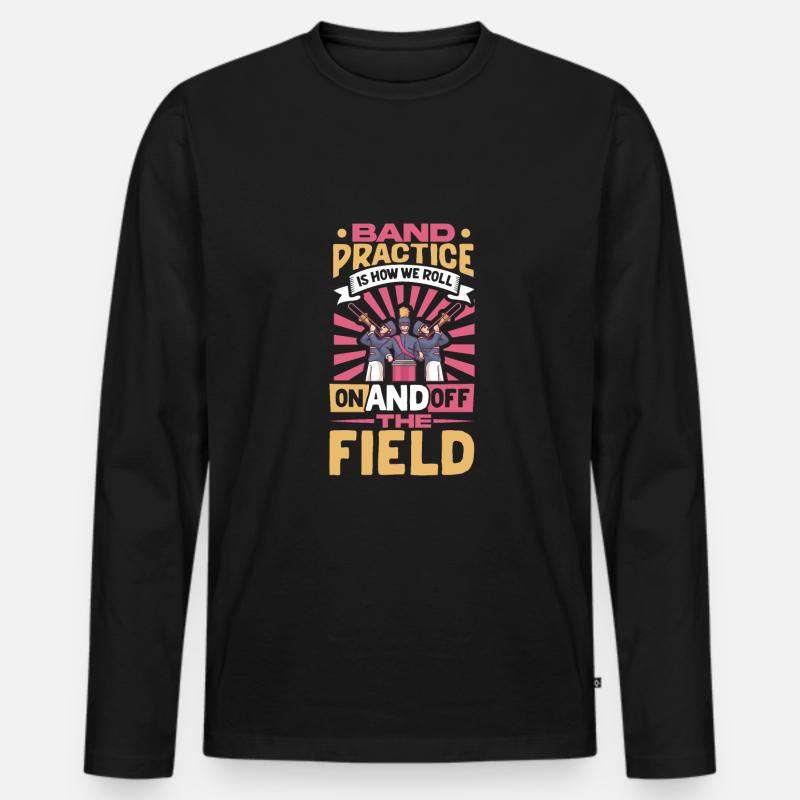 Marching Band Clarinetist School Probenmusik - Männer Premium Bio Langarmshirt - Schwarz