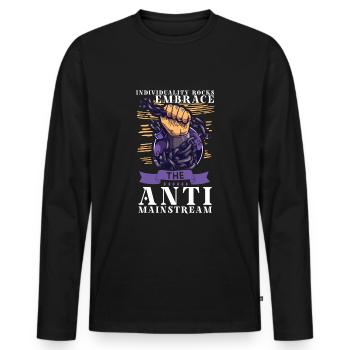 Conspiracy Theories Conspiracy Theorist Freemason - Men's Premium Organic Long Sleeve Shirt - black - Front - Nico (187cm)