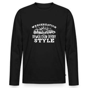 Demo Derby Demolition Derby Demolition Derby - Men's Premium Organic Long Sleeve Shirt - black - Front - Nico (187cm)