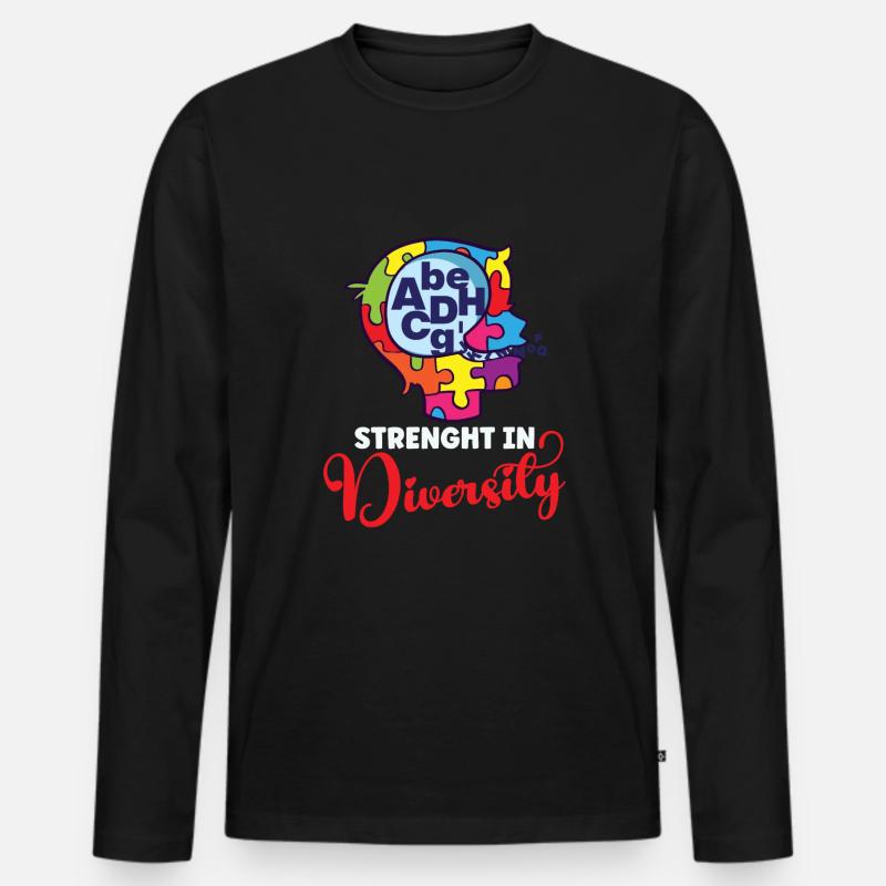 Autismus-bewusstsein Autismus-krankheit - Männer Premium Bio Langarmshirt - Schwarz