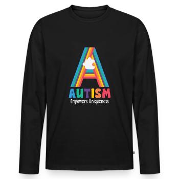 Autism Awareness Autism Disease - Men's Premium Organic Long Sleeve Shirt - black - Front - Nico (187cm)