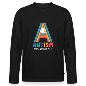 Autism Awareness Autism Disease - Men's Premium Organic Long Sleeve Shirt - black - Front - Nico (187cm)
