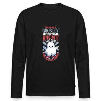 Bodybuilding Powerlifting Weightlifting Fitness - Men's Premium Organic Long Sleeve Shirt - black - Front - Nico (187cm)