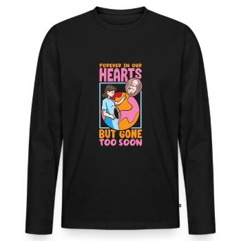 perte du nourrisson, fausse couche, conscience, - T-shirt manches longues Premium bio Homme - noir - Devant - Nico (187cm)