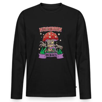 Ferme de champignons de collectionneur de champignons d'Halloween d'horreur - T-shirt manches longues Premium bio Homme - noir - Devant - Nico (187cm)