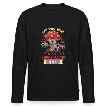 Horreur Halloween Mushroom Pick Mushroom Farm - T-shirt manches longues Premium bio Homme - noir - Devant - Nico (187cm)