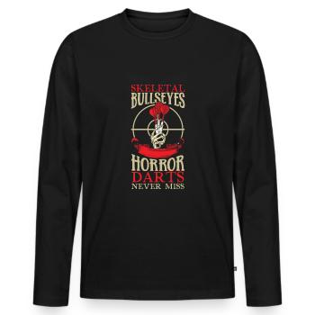 Scary Darts Darts Player Dartboard Darts Board - Men's Premium Organic Long Sleeve Shirt - black - Front - Nico (187cm)