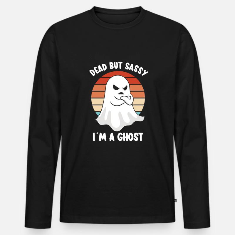 Geisterjäger Lustiger Geist Wütender Geist - Männer Premium Bio Langarmshirt - Schwarz