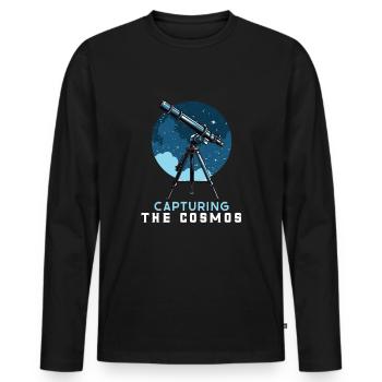 Astrophotography Astronomy Space Camera - Men's Premium Organic Long Sleeve Shirt - black - Front - Nico (187cm)