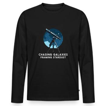 Astrophotography Astronomy Space Camera - Men's Premium Organic Long Sleeve Shirt - black - Front - Nico (187cm)