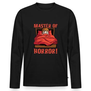 Horror Movie Gift Idea Scary Movies True Crime - Men's Premium Organic Long Sleeve Shirt - black - Front - Nico (187cm)