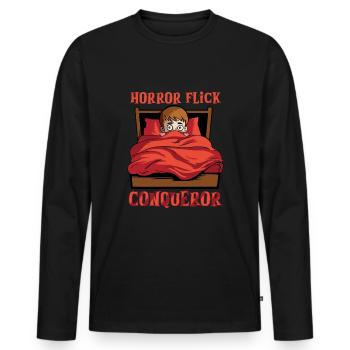 Horror Movie Gift Idea Scary Movies True Crime - Men's Premium Organic Long Sleeve Shirt - black - Front - Nico (187cm)