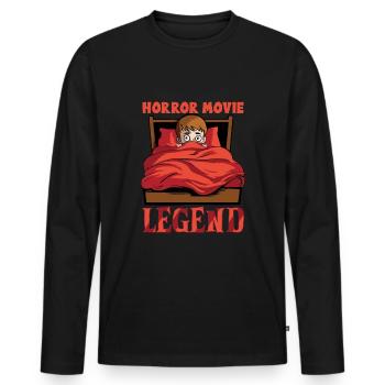 Horror Movie Gift Idea Scary Movies True Crime - Men's Premium Organic Long Sleeve Shirt - black - Front - Nico (187cm)