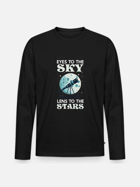 Astrophotography Astronomy Space Camera - Men's Premium Organic Long Sleeve Shirt - black