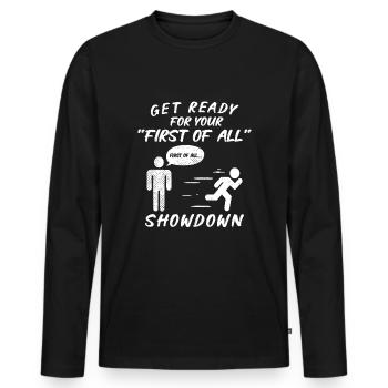 Débat de discours de débat orateur idée de cadeau - T-shirt manches longues Premium bio Homme - noir - Devant - Nico (187cm)