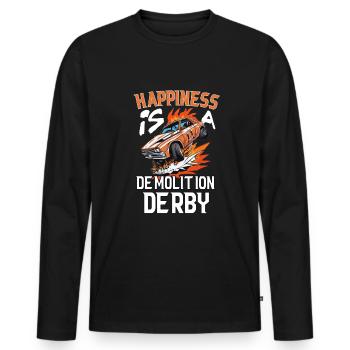 Demo Derby Demolition Derby Demolition Derby - Men's Premium Organic Long Sleeve Shirt - black - Front - Nico (187cm)