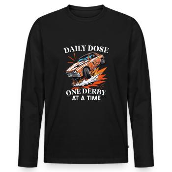 Demo Derby Demolition Derby Demolition Derby - Men's Premium Organic Long Sleeve Shirt - black - Front - Nico (187cm)