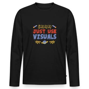 Enseignant(e) en éducation spécialisée Intégration accélérée des enseignant(e)s - T-shirt manches longues Premium bio Homme - noir - Devant - Nico (187cm)
