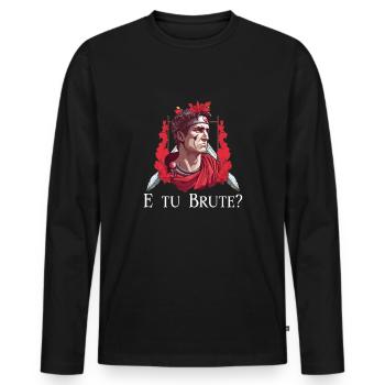 Julius Caesar Roman History Roman Empire - Men's Premium Organic Long Sleeve Shirt - black - Front - Nico (187cm)